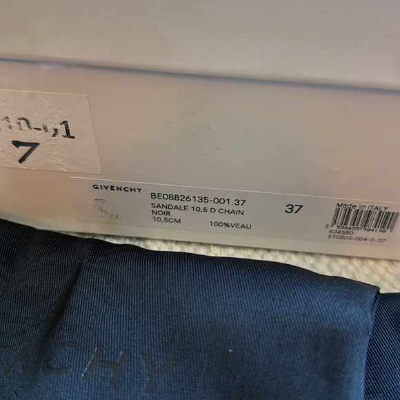 Givenchy Croc Embossed Ankle Strap 105 Chain Sandal - Picture 8 of 9